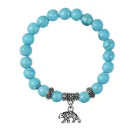 Браслет Медведь (защита, сила, победа), Бирюза BSPE-07-19