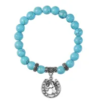 Браслет Подкова (Счастье), Бирюза BSPE-07-31