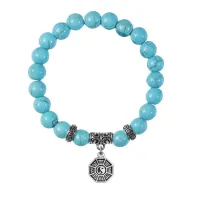 Браслет Багуа (защита от негативной энергии), Бирюза BSPE-07-34