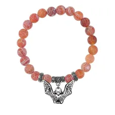 Браслет Летучая мышь (защита, счастье, успех), Африканский агат