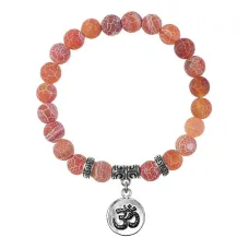 Браслет Ом (защита и духовное развитие), Африканский агат