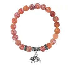 Браслет Медведь (защита, сила, победа), Африканский агат