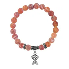 Браслет Золотая рыбка (исполнение желаний), Африканский агат