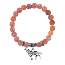 Браслет Волк (защита, сила, победа), Африканский агат