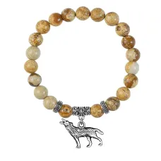 Браслет Волк (защита, сила, победа), Песочная яшма