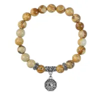 Браслет Багуа (защита от негативной энергии), Песочная яшма BSPE-09-34