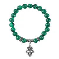 Браслет Хамса (от сглаза и зла), Малахит