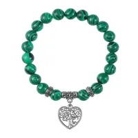 Браслет Дерево любви (любовь, семья), Малахит BSPE-10-06