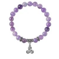 Браслет Трискель (защита и гармония), Аметист BSPE-12-0036