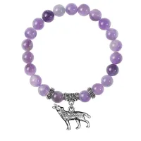 Браслет Волк (защита, сила, победа), Аметист BSPE-12-28
