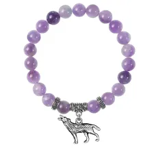 Браслет Волк (защита, сила, победа), Аметист BSPE-12-28