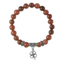 Браслет Клевер (удача, везение), Коричневый авантюрин BSPE-13-0016
