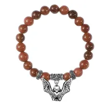 Браслет Летучая мышь (защита, счастье, успех), Коричневый авантюрин BSPE-13-12