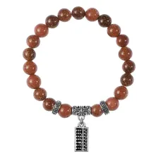 Браслет Счеты (богатство), Коричневый авантюрин BSPE-13-21