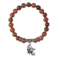Браслет Дракон (удача, могущество, успех), Коричневый авантюрин BSPE-13-25