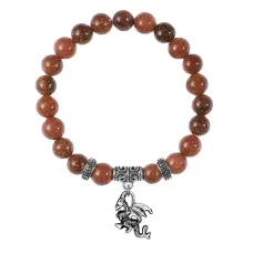 Браслет Дракон (удача, могущество, успех), Коричневый авантюрин BSPE-13-25