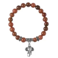 Браслет Слон (мудрость, сила, долголетие), Коричневый авантюрин BSPE-13-26