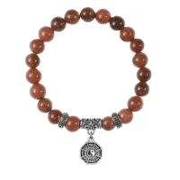 Браслет Багуа (защита от негативной энергии), Коричневый авантюрин BSPE-13-34