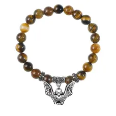 Браслет Летучая мышь (защита, счастье, успех), Тигровый глаз BSPE-14-12