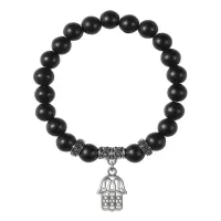 Браслет Хамса (от сглаза и зла), Шунгит BSPE-15-01