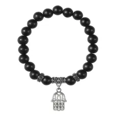 Браслет Хамса (от сглаза и зла), Шунгит BSPE-15-01