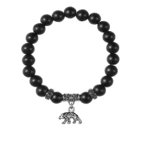Браслет Медведь (защита, сила, победа), Шунгит BSPE-15-19