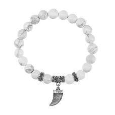 Браслет Клык (сила, мужество, воля, энергия), Кахолонг BSPE-16-2077