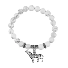 Браслет Волк (защита, сила, победа), Кахолонг BSPE-16-28