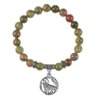 Браслет Волк (защита, сила, победа), Унакит BSPE-17-07