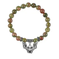 Браслет Летучая мышь (защита, счастье, успех), Унакит BSPE-17-12