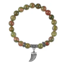 Браслет Клык (сила, мужество, воля, энергия), Унакит BSPE-17-2077