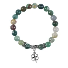 Браслет Клевер (удача, везение), Яшма BSPE-18-0016