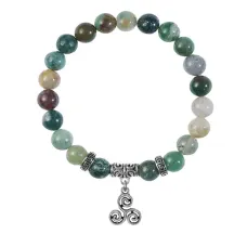 Браслет Трискель (защита и гармония), Яшма BSPE-18-0036