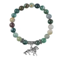 Браслет Лев (храбрость, власть, благосостояние), Яшма BSPE-18-2073