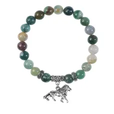 Браслет Лев (храбрость, власть, благосостояние), Яшма BSPE-18-2073