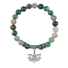 Браслет Лотос и Ом (гармония и развитие), Яшма BSPE-18-30