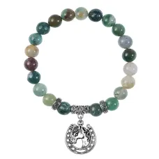 Браслет Подкова (счастье), Яшма BSPE-18-31