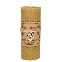 Свеча Ом 10х3,7см натуральный воск MSV019