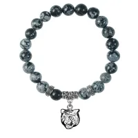Браслет Тигр (защита, сила, победа), Снежный обсидиан