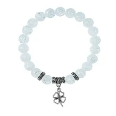 Браслет Клевер (удача, везение), Сахарный кварц BSPE-20-0016