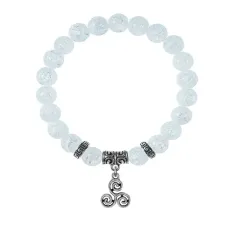 Браслет Трискель (защита и гармония), Сахарный кварц BSPE-20-0036