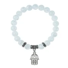 Браслет Хамса (от сглаза и зла), Сахарный кварц BSPE-20-01