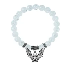 Браслет Летучая мышь (защита, счастье, успех), Сахарный кварц
