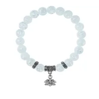 Браслет Лотос (гармония и развитие), Сахарный кварц BSPE-20-15