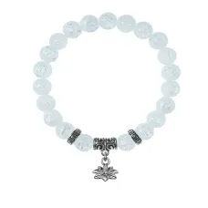 Браслет Лотос (гармония и развитие), Сахарный кварц BSPE-20-15