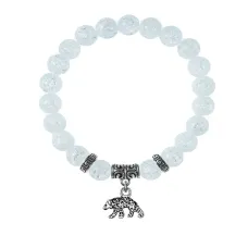 Браслет Медведь (защита, сила, победа), Сахарный кварц