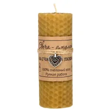 Свеча На счастье в любви 10х3,7см натуральный воск MSV023