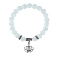 Браслет Лотос (гармония и развитие), Сахарный кварц BSPE-20-2064