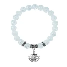 Браслет Лотос (гармония и развитие), Сахарный кварц BSPE-20-2064