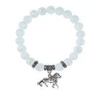 Браслет Лев (храбрость, власть, благосостояние), Сахарный кварц BSPE-20-2073